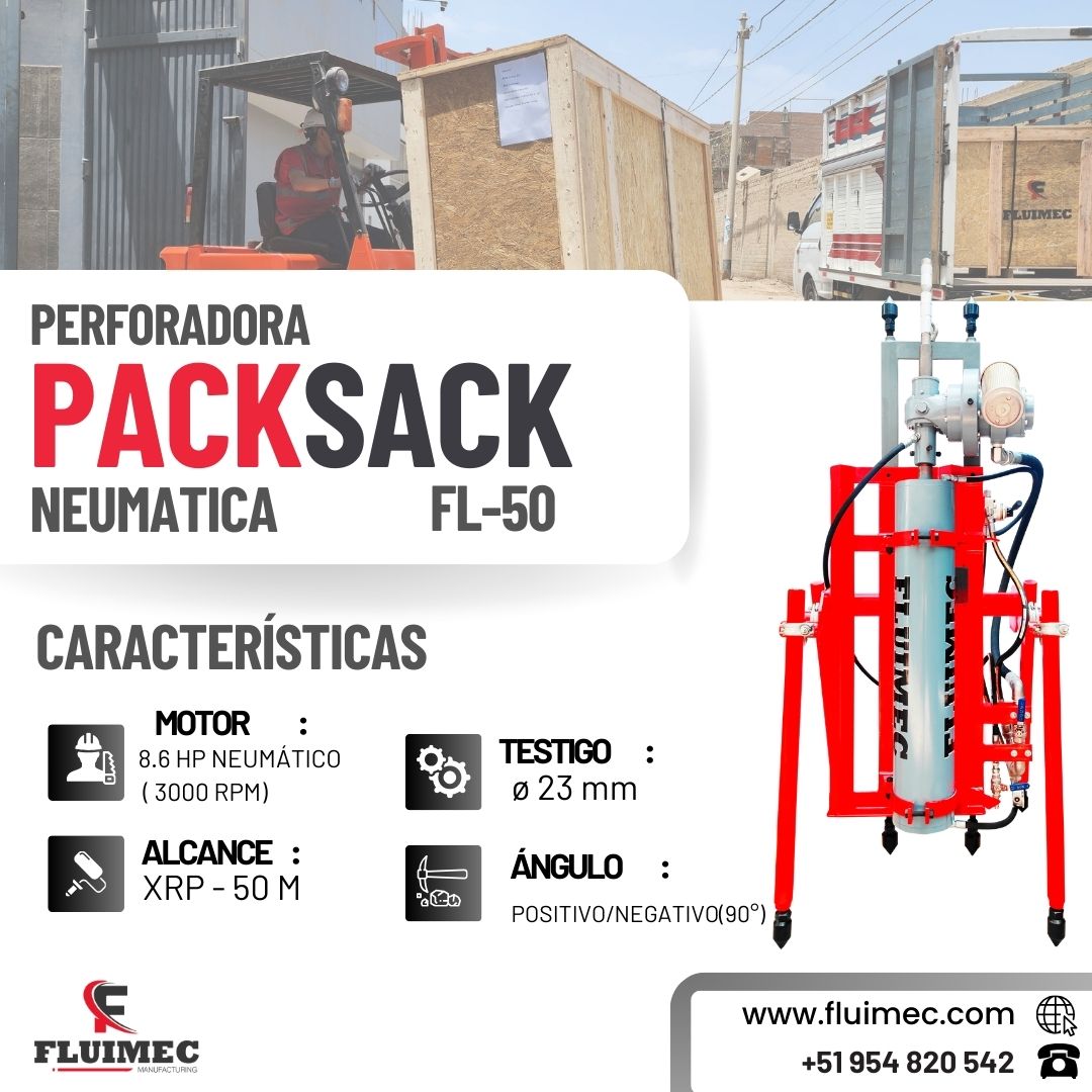 PERFORADORA NEUMATICA FL-50 - Trabaja en espacios confinados